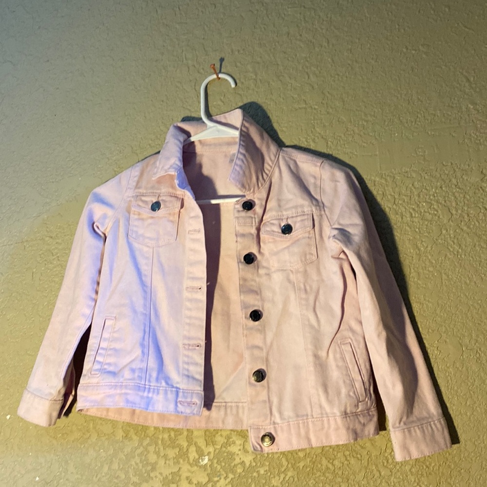 A pink Jean jacket size 8 carter,s
